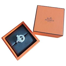 Hermès Échappée Silver Ring Spi Large Silvery