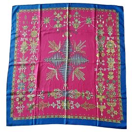 Hermès Seidentuch Scheherazade Rot Blau