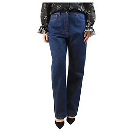 Dries Van Noten Jeans a gamba larga lavaggio scuro - taglia UK 8 Blu