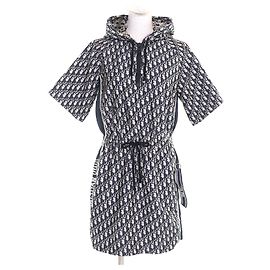 Christian Dior Polyester One Piece Dress Blue Navy blue