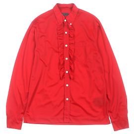 Camicia a maniche lunghe Prada in poliammide Rosso