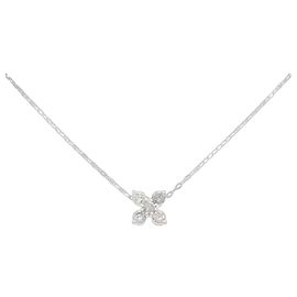 Autre Marque Colar de ouro branco e diamantes Au750 Prata