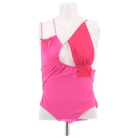 Autre Marque Asymmetrischer Badeanzug rosa Pink
