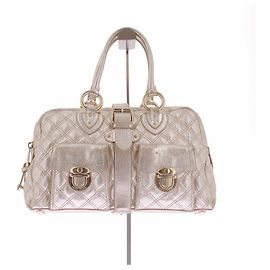 Bolsa de mão Marc Jacobs em couro dourado Dourado