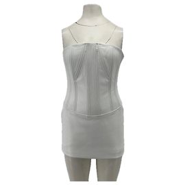 Autre Marque Robe bustier blanche en cuir CEREN OCAK Blanc