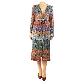 Missoni Multicolour patterned wool-blend cardigan - size UK 10 Multiple colors