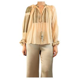 Laurence Bras Blusa bordada neutra - talla S Otro