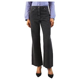 The row Washed black straight-leg jeans - size UK 6 Black