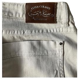Pantalones Luisa Cerano beige de algodón Beige
