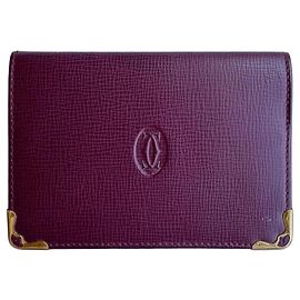Cartera Cartier de piel burdeos Burdeos