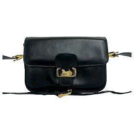 Céline Borsa a tracolla in pelle Celine Vintage Logo Carriage Hardware Nero