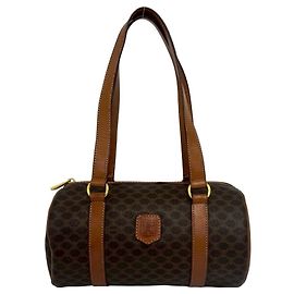 Céline Sac cabas CELINE Vintage Macadam Blazon Triomphe en cuir Marron
