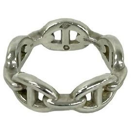 Hermès Anello Chaine d'Ancre Enchainée Hermes Argento