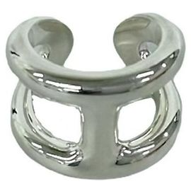 Hermès HERMES Osmo's GM Band Ring Silvery