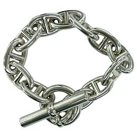 Hermès Hermes Chaine d'Ancre TGM Charm Bracelet in Silver Silvery
