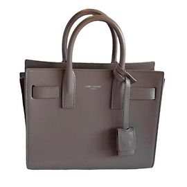 Saint Laurent Sac de Jour Leather Handbag - Grey Grey