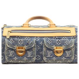 Louis Vuitton Monogram Denim Neo Speedy Handbag Blue