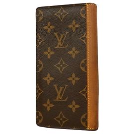 Cartera larga Louis Vuitton Monogram Archive Brazza Castaño