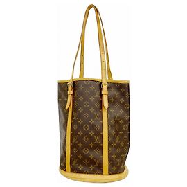 Borsa Tote Louis Vuitton Monogram Bucket GM Marrone