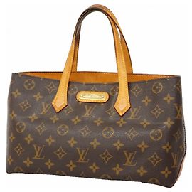 Borsa Louis Vuitton Monogram Wilshire PM Marrone