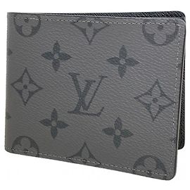 Louis Vuitton Monogram Eclipse Reverse Slender Portemonnaie Braun