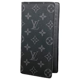 Cartera larga Louis Vuitton Monogram Eclipse Negro