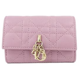 Christian Dior MISS DIOR GLYCINE Bi-Fold Wallet Pink
