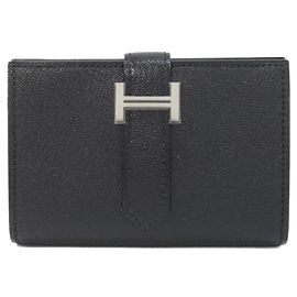 Hermès Hermes Bearn Mini Wallet Black