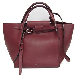 Céline Celine Big Bag Small 183313 Women's Leather Handbag Dark red
