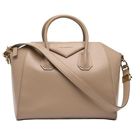 Bolsa Antigona de couro de vitelo bege tamanho Medium Givenchy Bege