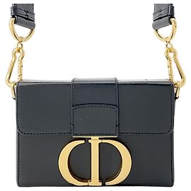 Borsa 30 Montaigne Box in pelle nera Dior Nero