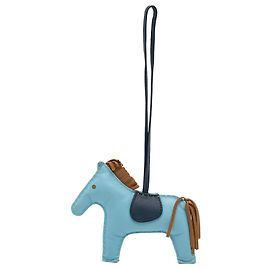 Hermès Blue Milo Lambskin Grigri Rodeo Bag Charm MM Blue Light blue