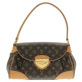 Bolso de hombro Louis Vuitton Monogram Beverly MM Castaño Monograma