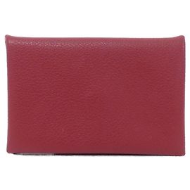 Hermès Kartenetui Hermes Calvi 064954CK Rot