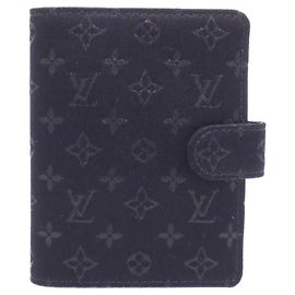 Louis Vuitton Monogram Satin Agenda Mini Organizer Black