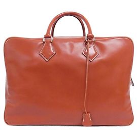 Hermès Bolsa Boston Hermes Plume 45cm Laranja