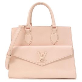 Bolsa Louis Vuitton Lockme Tote PM Marrom Rosa