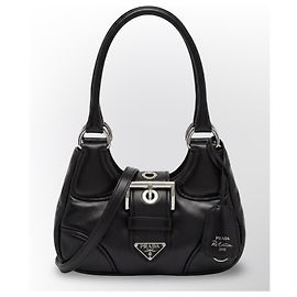 Prada Moon Re-Edition 2002 Black Leather Handbag Black