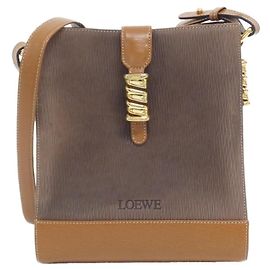 Bolsa de ombro em couro marrom Loewe Marrom