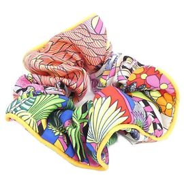 Hermès Scrunchie in seta Hermes ANIMAPOLIS Claudia Chouchou Multicolore Arancione