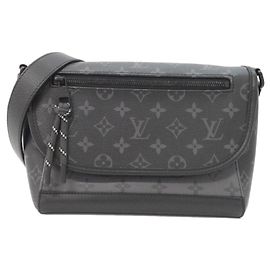 Bolsa Mensageiro Louis Vuitton Monogram Eclipse Reverse Preto Cinza Monograma