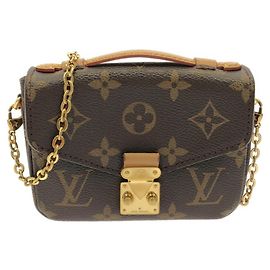 Bolsa de Ombro Louis Vuitton Monogram Micro Metis Marrom