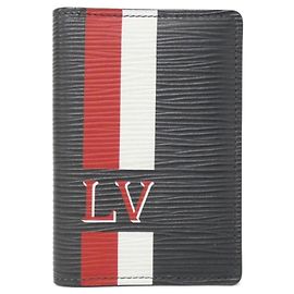 Louis Vuitton Epi Stripe Card Case Dark grey