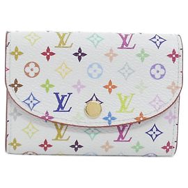 Louis Vuitton Monedero Rosalie Multicolor Coin Case Rosa Blanco
