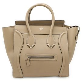 Céline Sac cabas Celine Luggage Mini Shopper Beige