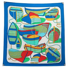 Hermès LENÇO DE SEDA HERMES THALASSA PIERRE PERON CARRÉ 90 MULTICOLOR Multicor