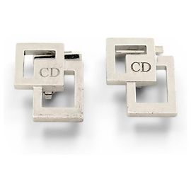 ABOTOADURAIS VINTAGE CHRISTIAN DIOR LOGO CD PRATA 925 Prata