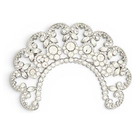 Christian Dior RARE NUEVA VINTAGE BROCHE DIADEMA DIOR EN PEDRERÍA EN METAL PLATEADO Plata