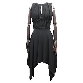 NEUES ASYMMETRISCHES LOUIS VUITTON KLEID 38 M BLACK Schwarz