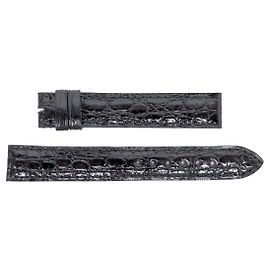 NOVA PULSEIRA CARTIER PARA RELÓGIO TANK COURO ESTILO CROCODILO PRETO BANGLE Preto